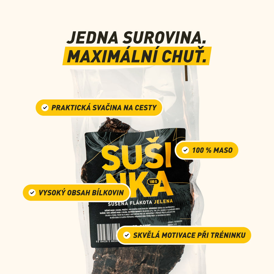 Poctivá Sušinka | 100% sušené maso z české přírody