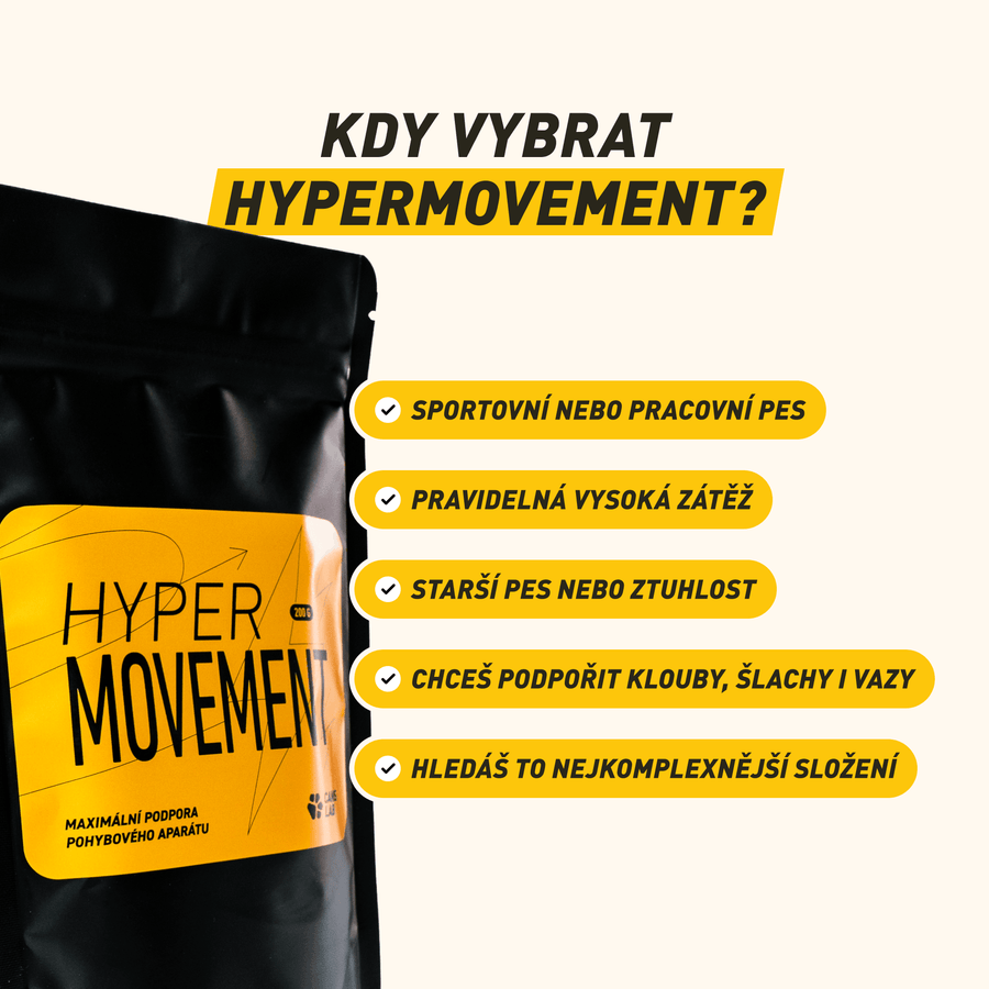 Hypermovement | Komplexní kloubní výživa pro aktivní pohyb a zdravý pohybový aparát psa