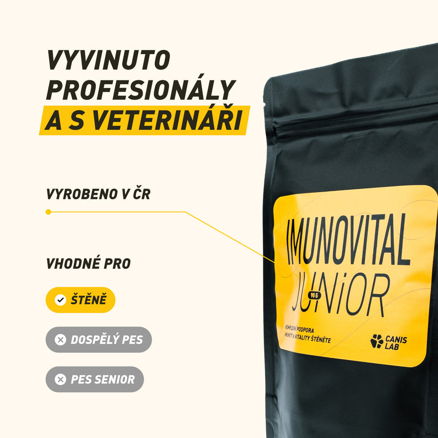 Imunovital Junior | Mix pro každodenní podporu imunity, zdravého růstu a silné obranyschopnosti štěňat