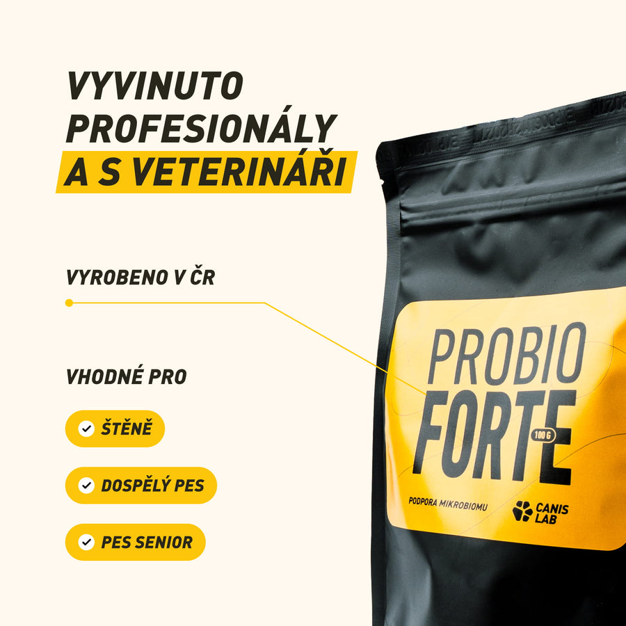 Probio Forte | Každodenní péče s ultra stabilními probiotiky a beta-glukanem pro silnou imunitu a pevný bobek